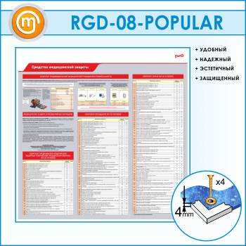 Стенд «Средства медицинской защиты» (RGD-08)