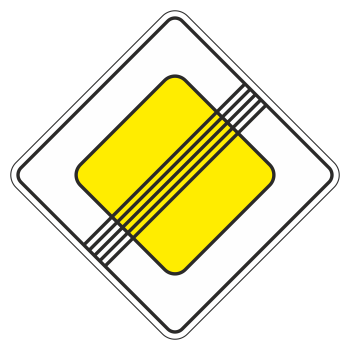 Дорожный знак 2.2 «Конец главной дороги»